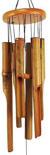 MUMTOP Carillon éolien en bambou – Carillon éolien extérieur en bois pour jardin, terrasse, maison ou décoration extérieure..