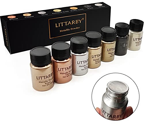 Poudre de pigment métallique pour résine époxy, cuivre/argent/or/noir/blanc nacré, teinture métallique fine pour kintsugi, art de la peinture, argile polymère, plateau, comptoirs