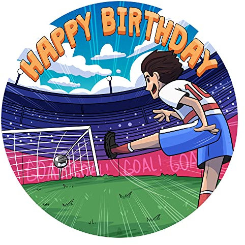 Cake Paper Football Football Motif Edible Cake Decoration Cake Image Cake Decoration Fondant Round Ø20CM
