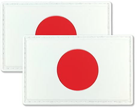 QQSD 2 Stück Japan Patch Taktische Japanische Patch Flagge für Rucksack Kappe Militär Uniform Klettverschluss PVC Taktische Emblem Patch