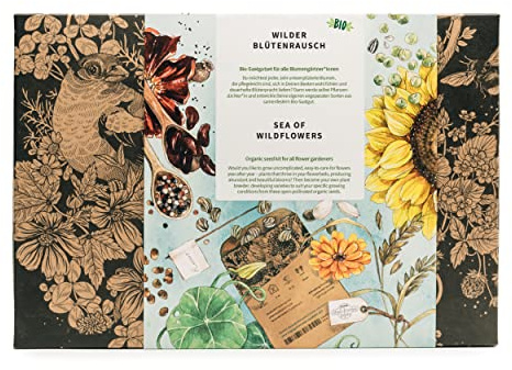 Wilder Blütenrausch - Bio-Saatgut-Vermehrungsset für alle Blumengärtner*innen mit 12 ausgewählten samenfesten Sorten aus der Welt der Blumen