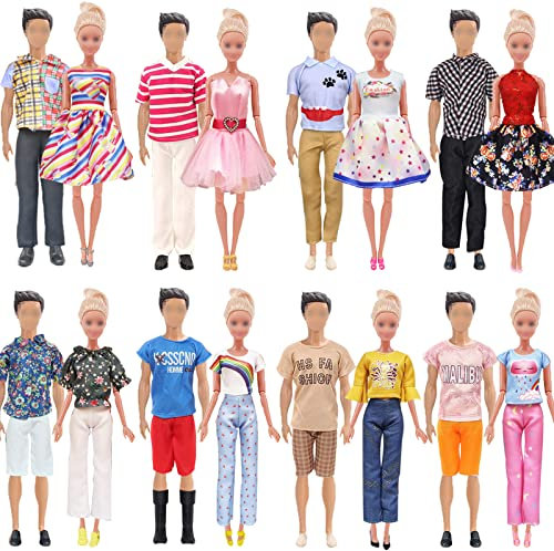 18 Stück Kleidung und Zubehör kompatibel mit Jungen und Mädchen Puppen 4 Kleider 1 Freizeitbekleidung Kleidung 3 Paar Schuhe für 11,5 Zoll doll 5 Freizeitbekleidung Kleidung 3 Paar Schuhe 2 Brille
