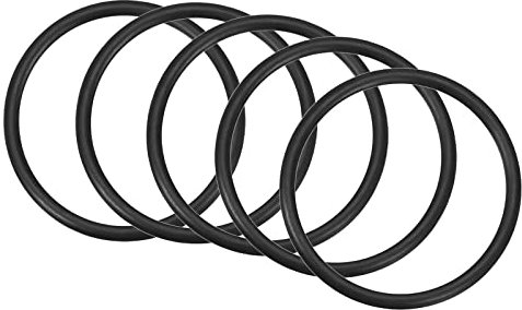 QUARKZMAN 5 Stücke Nitrilkautschuk Dichtring für Wasserhahn 44mm x 38mm x 3mm für Wasserhahn Klempner Reparatur Dichtung Verbindung, Schwarz