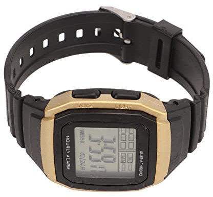 Montre Chronographe Digitale Multifonction Avec Sangle Réglable Antichoc Etanche - Rétro Classique pour Étudiants et Hommes (Noir)