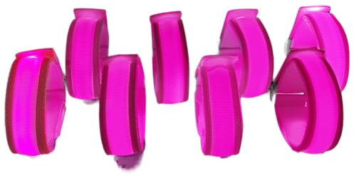 SZJMAO Lot de 8 bracelets lumineux à LED - Brillent dans le noir - Fournitures de fête pour fêtes, festivals, sports, camping, événements nocturnes (rose)