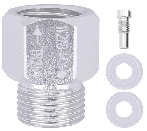 CO2-Adapterkonverter Haushalt Soda Zylinder Adapter TR21-4 bis W21.8 Zylinderadapter Konverter Aquarium CO2 Adapter selbst Gemachter Bier Fass Regler für Sodastream Soda Maschine Wassersprudelzylinder