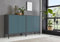 moebel-dich-auf Sideboard Ben Set 2 mit Metallfüßen in verschiedenen Farbvarianten Türkommode (anthrazit/Petrol)
