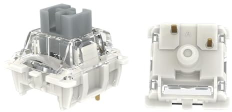Gateron KS-9 Pro 3.0 silberner vorgeschmierter 3-poliger Linearschalter, kompatibel mit mechanischen MX-Tastaturschaltern (72 Stück, Pro Silver 3.0 3-polig)