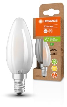 LEDVANCE LED Classic B 40 Filament Energy efficiency class B S 2.5W 827 Frosted E14
