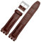 MAMA'S PEARL Echtes Leder Uhrenarmband passend for Swatch 17mm 20mm Uhrenarmband Sport Wasserdichtes Ersatzuhrenarmband Herren Damen Business Armband(Brown,19mm)