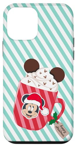 Coque pour iPhone 12 mini Disney Mickey Mouse Tasse chocolat chaud cacao Happy Christmas