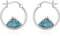 POPLYKE Berg Ohrringe für Frauen Sterling Silber Türkis Hoop Ohrringe Berg Türkis Ohrringe Schmuck Geschenk für Mädchen (Berg)