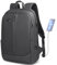 HEROIC KNIGHT 15.6 Inch Laptop Backpack, Business Travel Work Backpack with Charging Port, Water-Resistant Laptop Rucksack, Lightweight Anti-Theft Computer Bag Casual Daypack for Women Men- Black