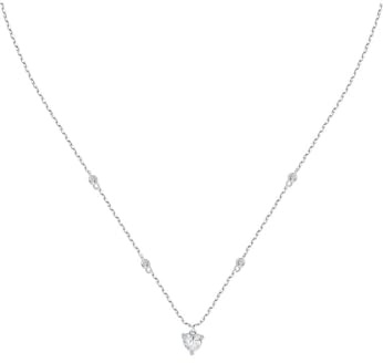 CHRIST Damen-Kette 925er Silber, recycelt Zirkonia