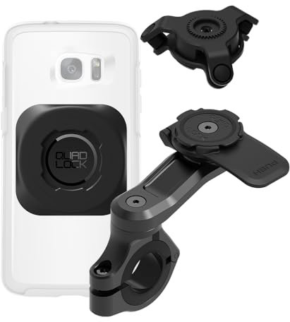 Quad Lock Support téléphone Moto Pro pour Guidon avec Amortisseur de Vibrations et Adaptateur MAG Universel