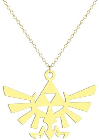 Caiduoduo Edelstahl Legend of Zelda Anhänger Persönlichkeit minimalistische Halskette