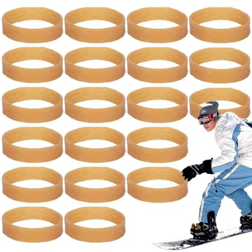 Bandas de fijación para frenos de esquí, Gomas de esquí - Retenedor de freno para equipo de esquí de goma 20X,Kit de ajuste de esquí, correas de fijación de snowboard para deportes al aire libre p