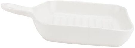 COLLBATH Mikrowellenzubehör Unzerbrechliche Quadratische Grillplatte Mit Beschichtetem Geschirrhalter Leicht Sicher Für Die Küche