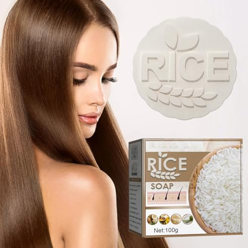 Festes Shampoo mit Gelée Royale, Shampoo Seife, Hair Regrowth Soap Reis, Haarwuchs Bar, Gegen Haarausfall, Anti Haar kräuseln, Anti Juckreiz, 100g