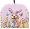 Coloranimal Cute Easter Puppy Dog Print Tea Pot Cozy for Keeping Warm Insulated Teapot Cozy Cover Extra Thick Tea Kettle Cover Protective Easter Theme Lightweight Breakfast Pot Cover for Kitchen