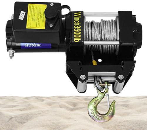 Robuste elektrische Seilwinde, 12V/24V wasserdicht, mit Fernbedienung, ideal für Off-Road-Abschleppen, Sandrückgewinnung und Fahrzeugheben