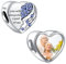 LaMenars Personalizzato Foto Charms 925 Sterling Silver Charm Fit Bracciali Collane Sarai sempre una parte di me Viola Amore Perline Gioielli Regalo di compleanno per amici Famiglia
