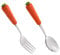 LRXIYODE vaisselle pour enfants cuillère fourchette enfant vaisselle enfants fourchettes pour tout-petits fourchette pour enfants couverts pour enfants Acier inoxydable Orange