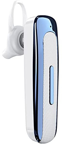 Risegun Bluetooth Single Wireless Headset, Bluetooth Ohrhörer In Ear Kopfhörer mit Geräuschunterdrückung für Fahren, Business, Büro, Sport (Blau)