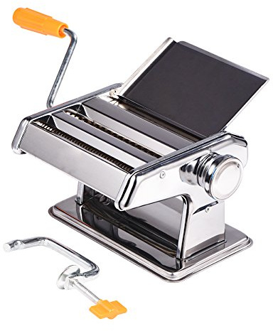 Respicefinem Stainless Steel Pasta Maker Machine with Adjustable Width Settings for Homemade Spaghetti Fettuccine Lasagna and Ravioli 2mm-3mm and 4mm-5mm Noodle Cutter