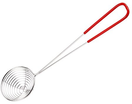 CRDARAAV 27cm Stainless Steel Skimmer Chinese/Indian Strainer Ladle Frying Pakora