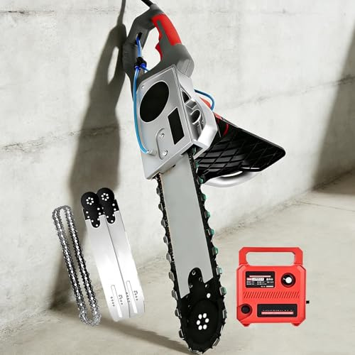 Industrial Electric Concrete Chainsaw | Concrete Saw Wall Cutter Machine | Handheld Power Tile & Masonry Saws -35/48cm Depth | Diamond Concrete Chain Saw With Water Supply/Dust Suppression 350
