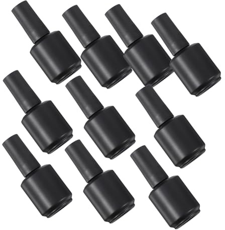 ERINGOGO 10pcs Glass Nail Polish Empty Bottles Nail Gel Polish Container Brush Art Supplies for Refilling Dispenser