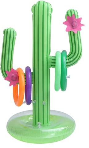 NOLITOY Juego de Cactus Inflables de PVC Verde, Compacto y Desinflable para Fiestas Piscina y Playa, Decoración Divertida y Fácil Almacenamiento