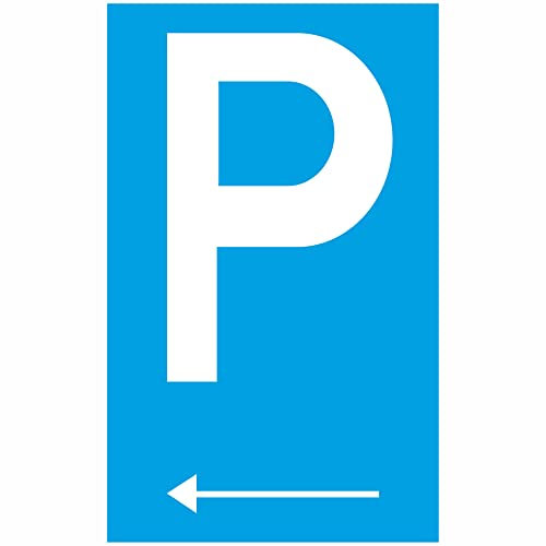 INDIGOS UG Panneau – Parking à direction Flèche Gauche, en plastique, 25 x 40 cm
