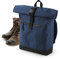 Bagbase Unisex Roll Top Backpack / Rucksack Marineblau
