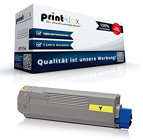 Print-Klex Tonerkartusche kompatibel für Oki C-831 Series C-831-N C-831-DN C-831-DM C-831-CDTN C-840 Series C-841-CDTN C-841-DN C-841-N Yellow Gelb Y - Office Line Serie