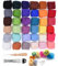 Asiv 36 Farben Filzwolle Märchenwolle Roving filzen Nadelfilzen Starter Set für Nassfilzen und Trockenfilzen DIY Handwerk Deko