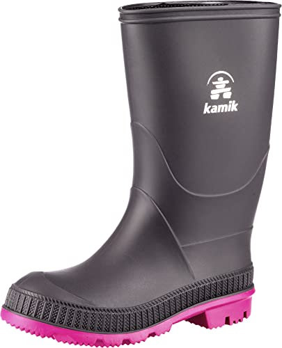 Kamik Mädchen Stomp Gummistiefel, Grau (Charcoal/Magenta Chm), 26 EU