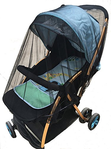 ThreeH Baby Moskitonetz für Kinderwagen Autositze Wiegen Universal Größe Insekt Netting BX07,Black
