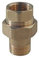 RACCORDO DRITTO 3 PEZZI OTTONE GIALLO M.F 1/2 TUBO ACQUA GIUNZIONE BOCCHETTONE