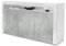 Vladon Buffet Valencia, Commode avec 3 Portes et 1 Compartiment Ouvert, Blanc Mat/Aspect béton oxyde/Blanc Haute Brillance (155 x 92 x 40 cm)