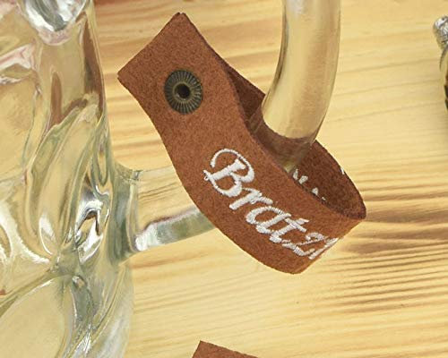 Henkelband 'Bratzn Weg' Bestickt - Stickfarbe wählbar - 1 Stück - Oktoberfest Maß Maßkrugband