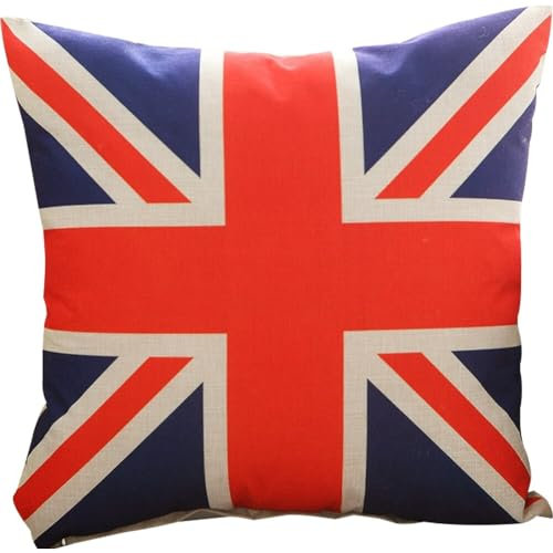 Der Union Jack Britische Flagge Baumwolle Leinen Platz Dekorative Werfen Kopfkissenbezug Kopfkissenbezug 18X18