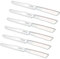 Tredoni 6 Coltelli da Cucina - 11cm Acciaio Inossidabile Italiano Coltello Posate da Verdure/Bistecca/Tavola Seghettato, Punta Arrotondata (Bianco)