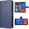 FDCWTSH Kompatibel mit LG Q7 Q7+ Plus 7Q Alpha Wallet Case Handschlaufe Lanyard Leder Flip Cover Kartenhalter Ständer Handy Hüllen für LG Q7plus LGQ7+ Q7a Damen Herren Blau