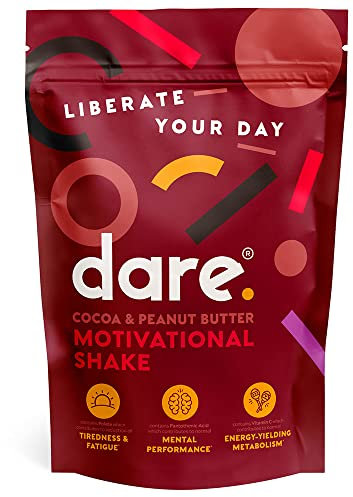 Dare Motivation Nutritionally Complete Meal Replacement Shake - Cocoa & Peanut Butter - 20g Vegan Protein and all 26 Essential Vitamins & Minerals per Serving - 750g (15 Servings)