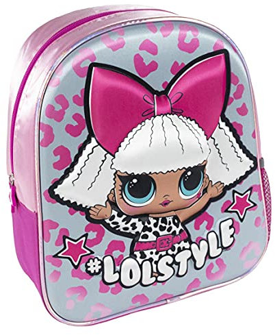 CERDÁ LIFE'S LITTLE MOMENTS Mädchen Schulrucksack LOL 3D Rucksack Kinder-Offizielle MGA Lizenz, Blau, Standard, Einheitsgröße