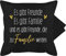 Kissenbezug - Statement Kissen mit Sprüchen - Es gibt Freunde Es gibt Familie und Freunde die Familie Werden - 50 x 50 cm - Schwarz - Freund Geschenk kissenhülle sprüche Spruch Freundin