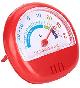 Thermomètre professionnel pour réfrigérateur et congélateur Thermomètre à grand cadran (mécanique)(rouge)