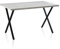 TUKAILAI Esstisch Holz 120x80cm, Küchentisch mit X-förmigen Metallbeinen, Esszimmertisch für 4-6 Personen, Tisch Wohnzimmer Frühstückstisch Speisetisch für Küche Esszimmer Restaurant,Grau
